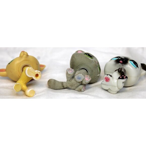 LPS Littlest Pet Shop Trio 3pc Dog Cat Magic Motion Siamese Flocked Greyhound - Picture 8 of 8